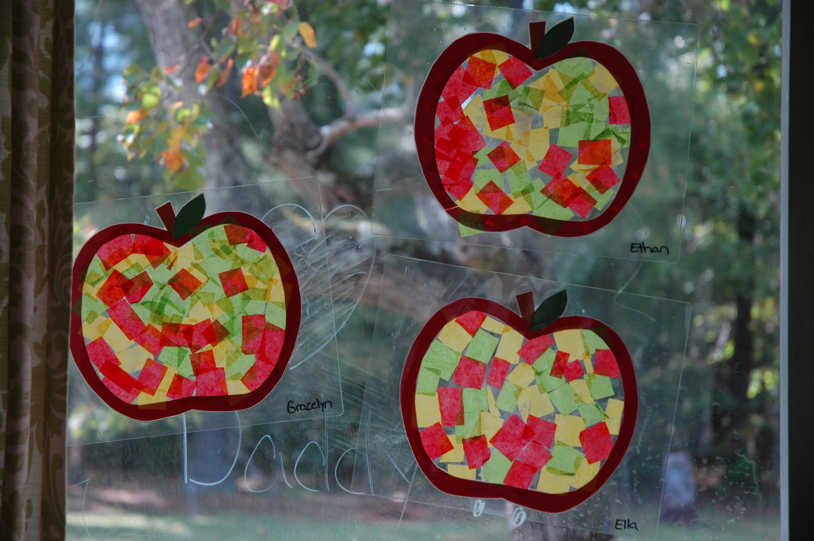 this and that apple stained glass craft