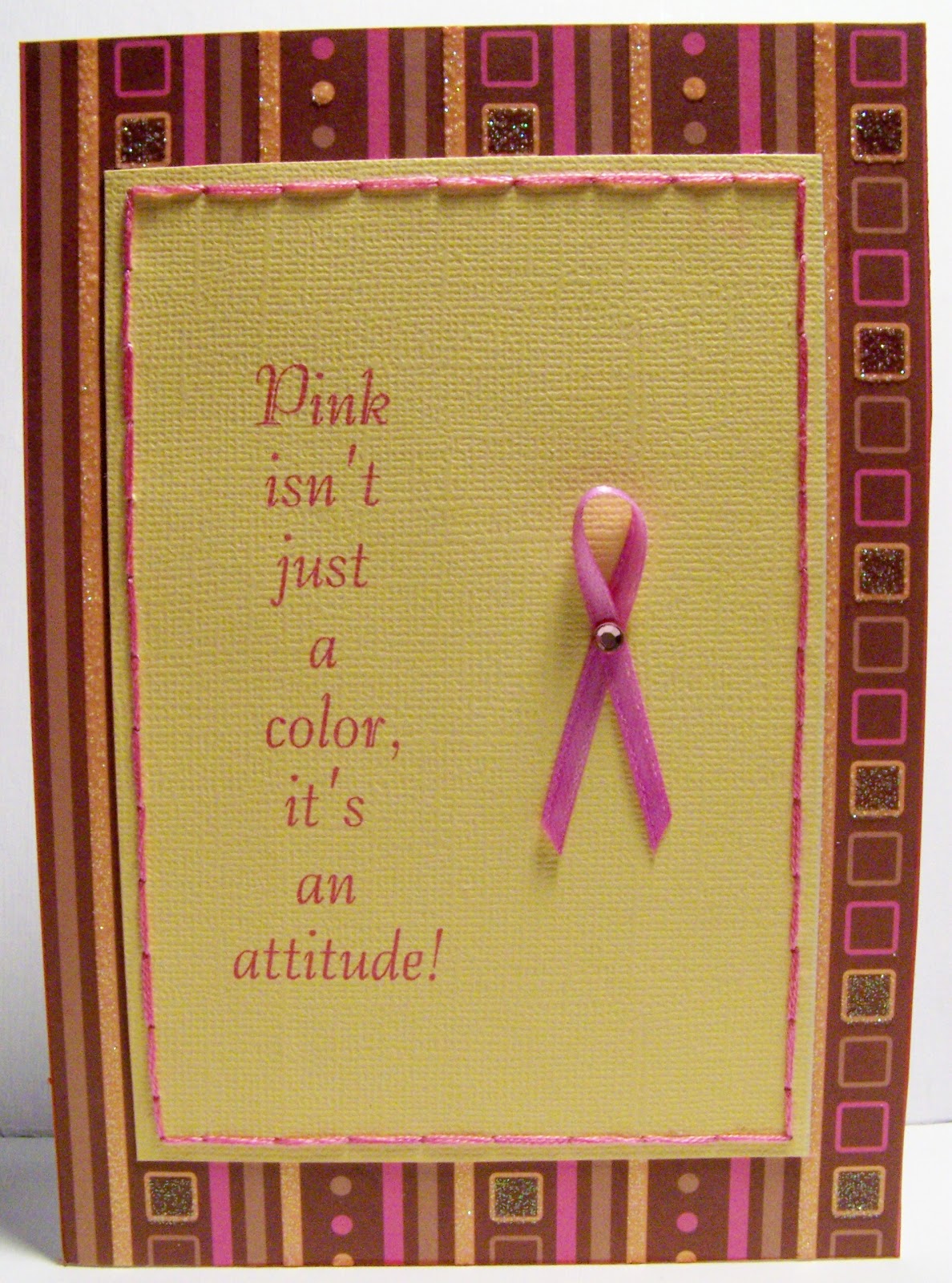 in the hills of North Carolina pink ribbon noun