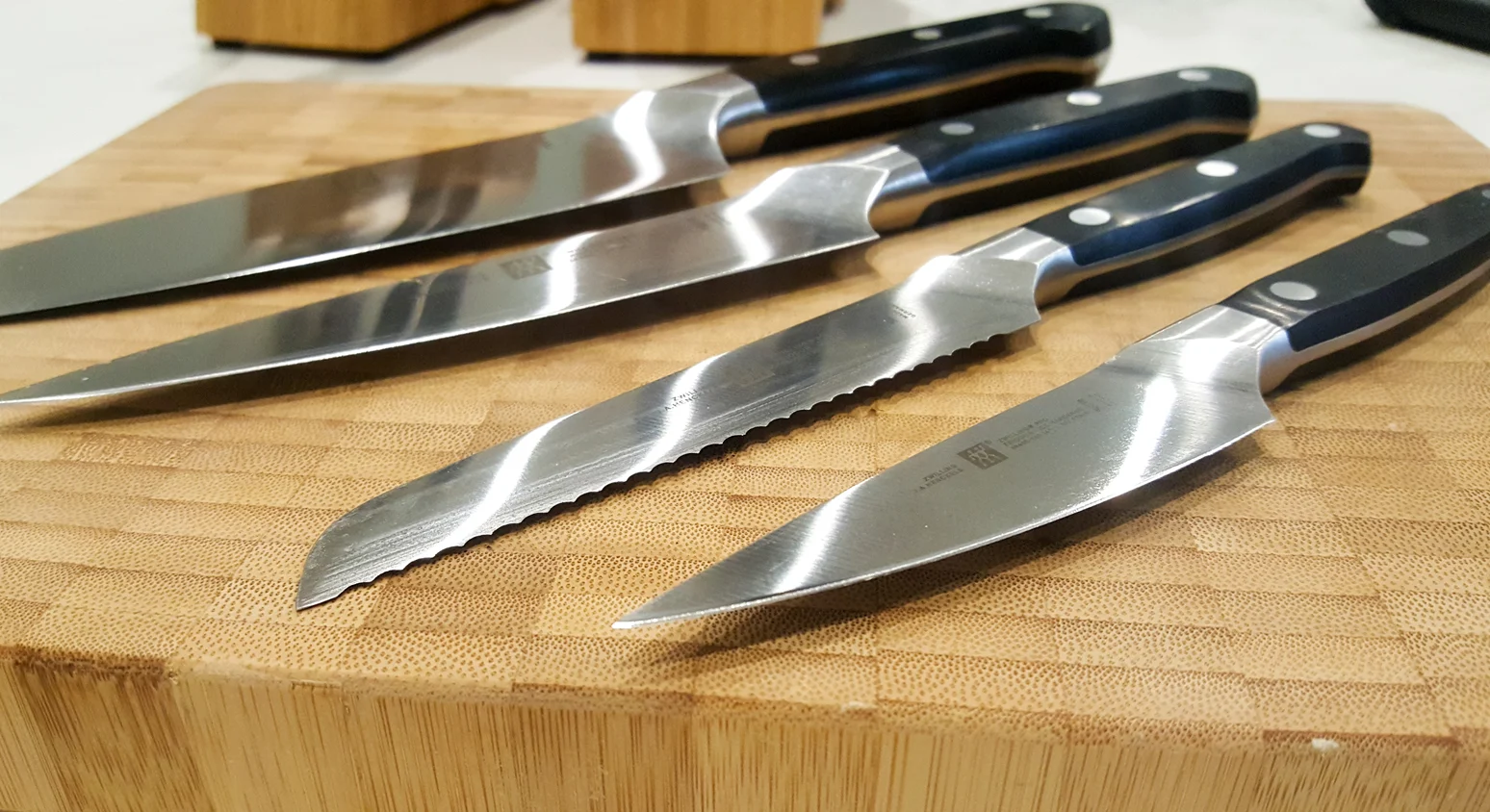 Knives on Butchers Block