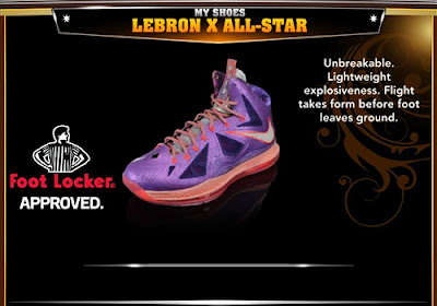 NBA 2K13 Nike LeBron X All-Star Colorways Shoes