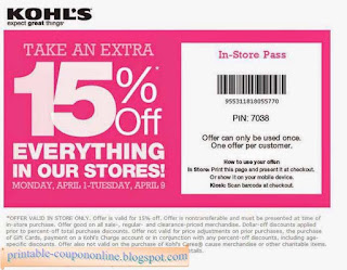 Free Printable Kohls Coupons Free Printable Kohls Coupons