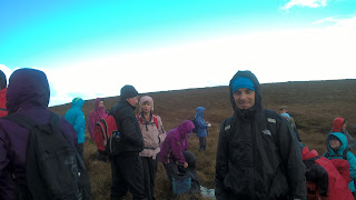 group of walkers on mountain