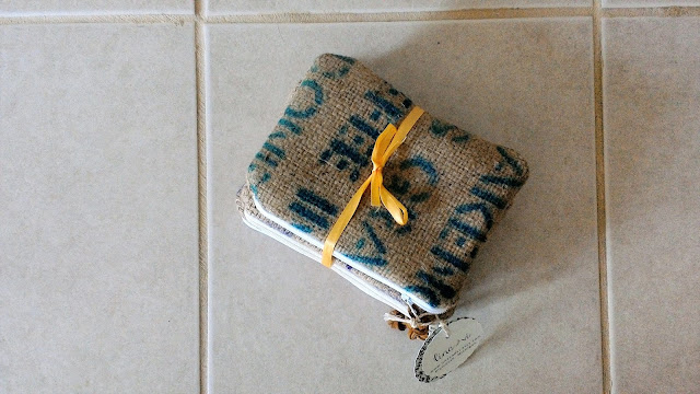 Lina and Vi Repurposed Burlap Zipper Pouches Lina and Vi Repurposed Burlap Zipper Pouches