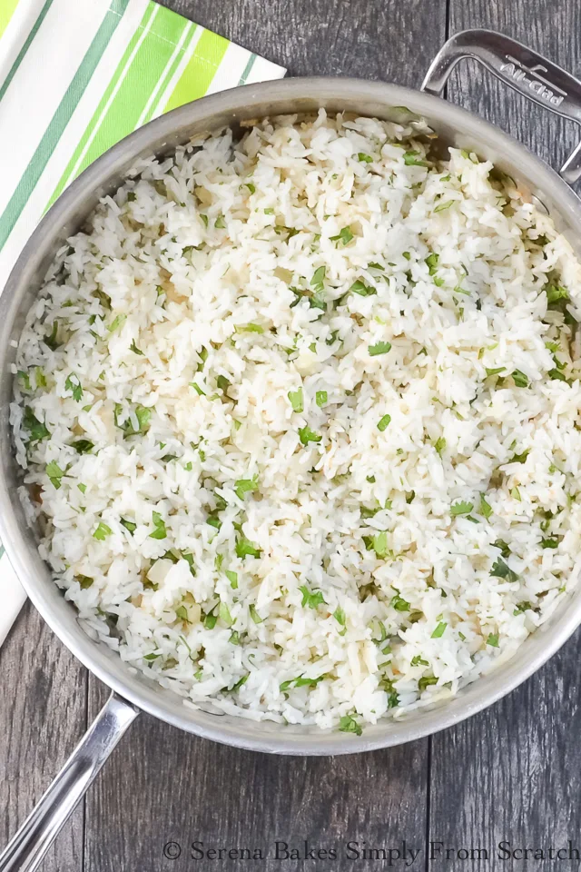 Top 10 Recipes of 2016 Cilantro Lime Rice on serenabakessimplyfromscratch.com.