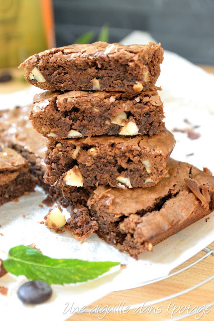 Brownie chocolat-menthe aux noix du Brésil