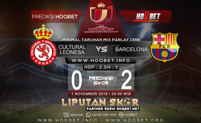 Prediksi Cultural Leonesa vs Barcelona 1 November 2018 http://www.liputanskor.com/