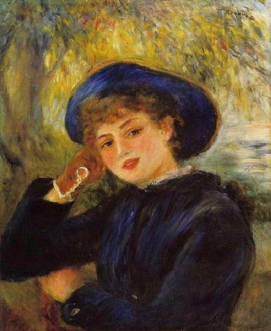 Famous Painting Woman In Blue Hat Famous Painting Woman In Blue Hat