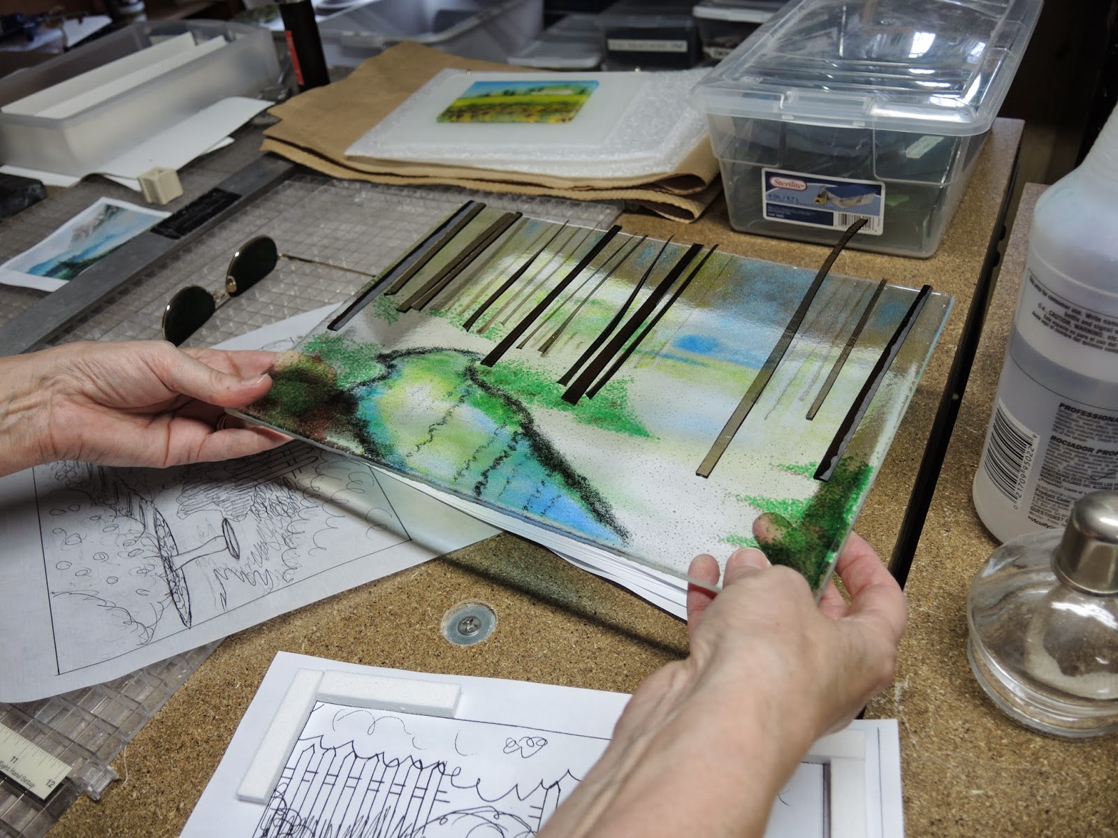 CM Shaw Studios How to Paint With GlassVisiting Pezzulich Glassworks