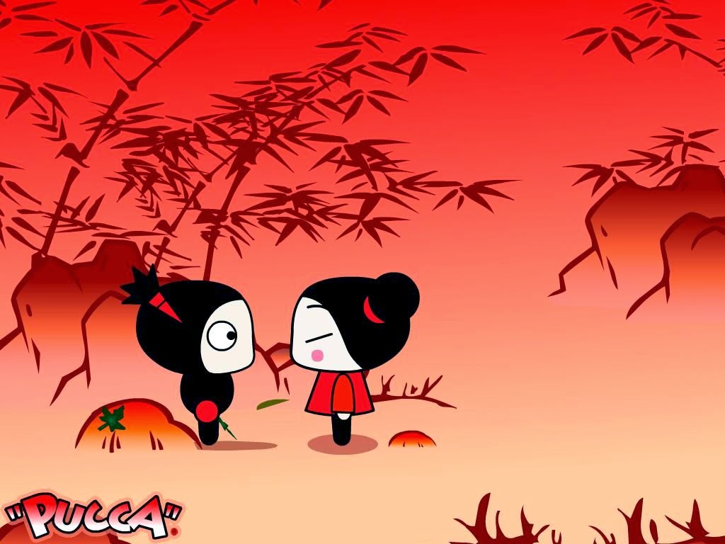 Garu y Pucca: Tarjetas o Invitaciones para Imprimir Gratis. Para hacer invitaciones, tarjetas, marcos de fotos o etiquetas, para imprimir gratis de Garu y Pucca.