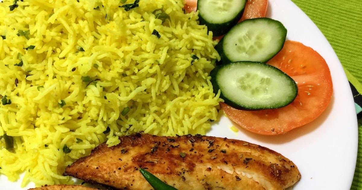 CURRY AND SPICE LEMON CORIANDER RICE N MIXED HERBED GRILLED FISH