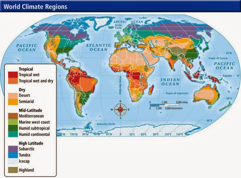 Climate Regions World Map Free Printable Maps
