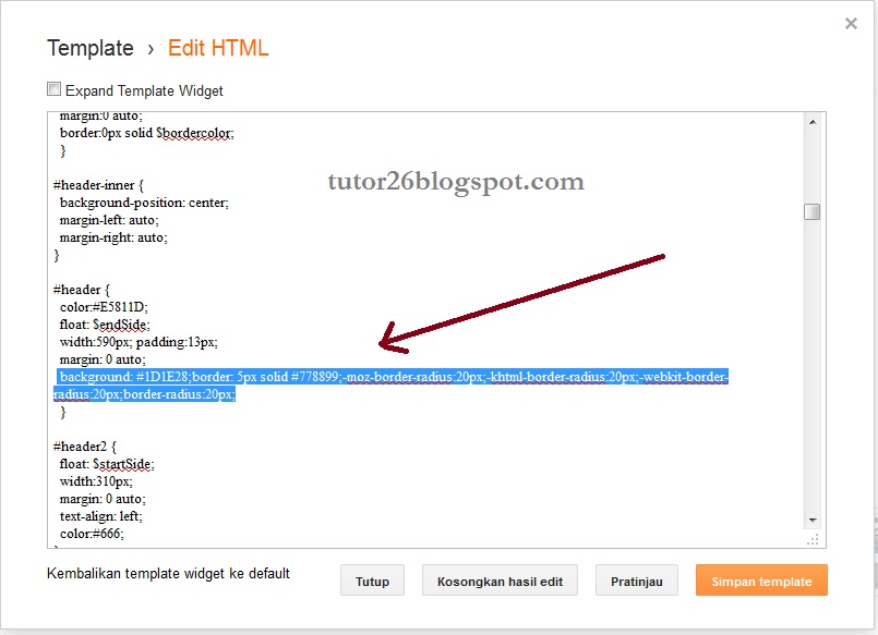 Cara Membuat Garis Tepi Melungkung di Blog/Web