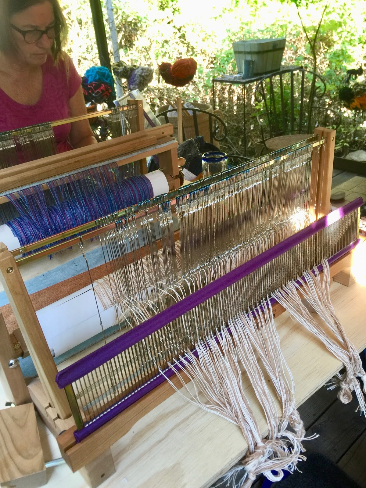 CENTERING WITH FIBER Learning To warp and thread a Saori floor loom class