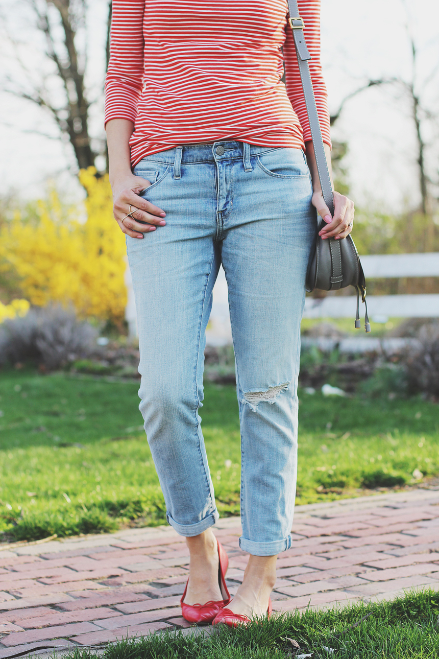 Boyfriend jeans + stripes - Lilly Style
