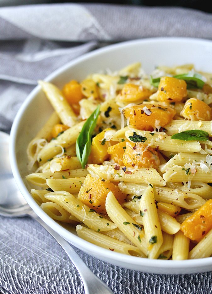 Butternut Squash Pasta with Parmesan cheese