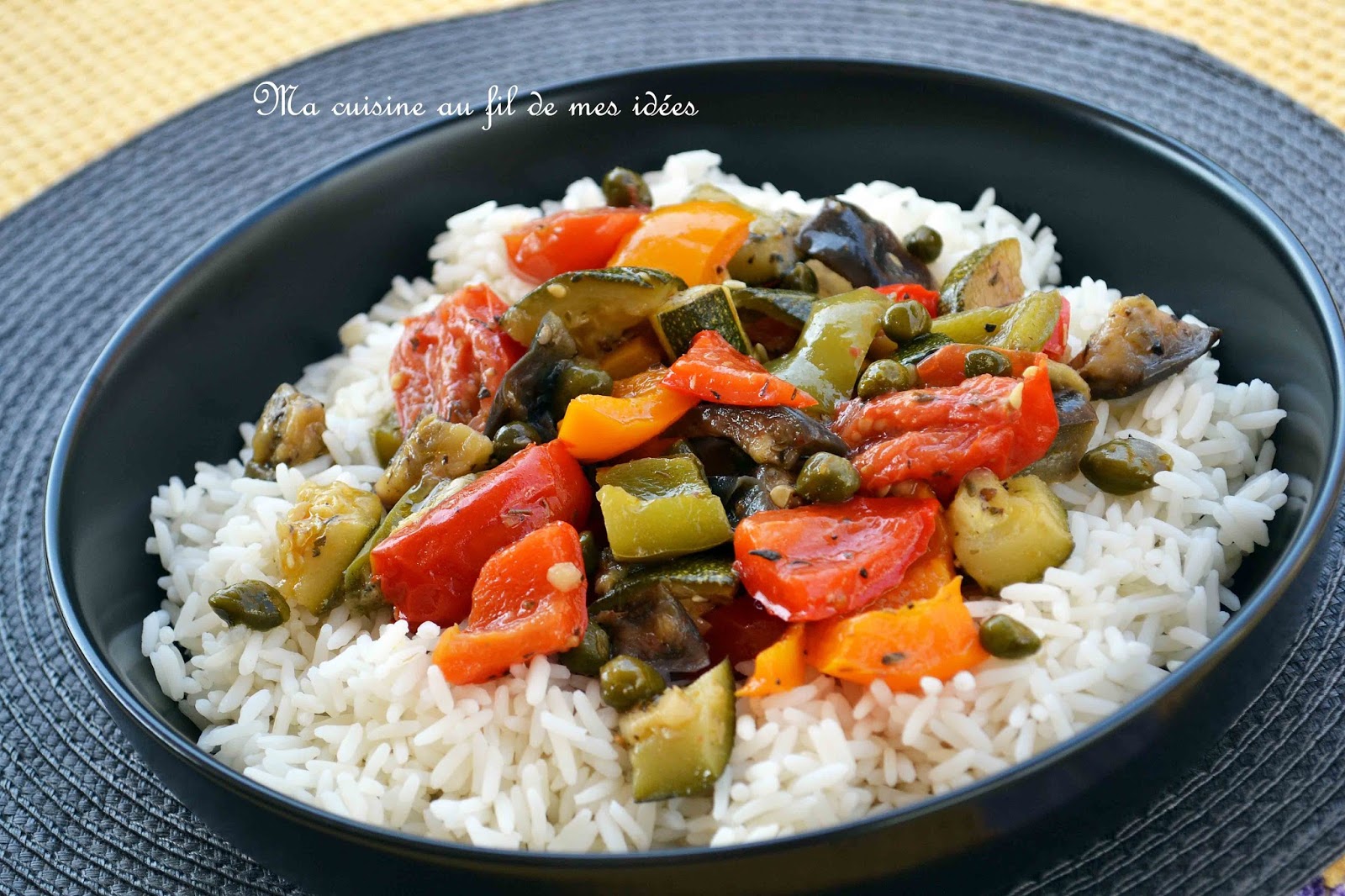 Ma cuisine au fil de mes idées... Riz et ratatouille à ma mode