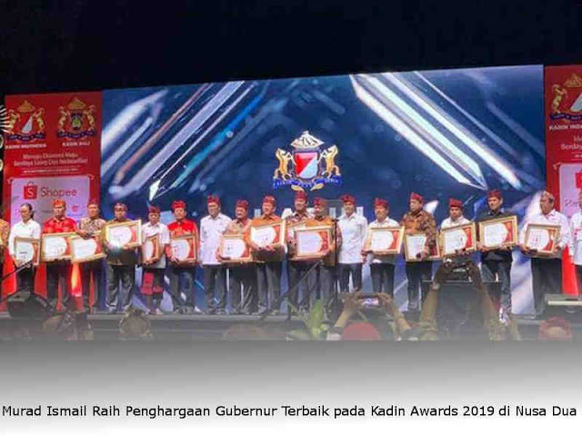Murad Ismail Raih Penghargaan Gubernur Terbaik pada Kadin Awards 2019 di Nusa Dua Murad Ismail Raih Penghargaan Gubernur Terbaik pada Kadin Awards 2019 di Nusa Dua