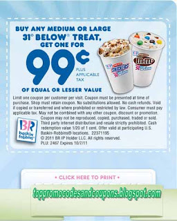 Free Promo Codes and Coupons 2021: Baskin Robbins Coupons