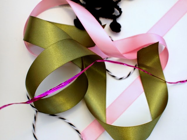 ribbon to make woven Easter baskets