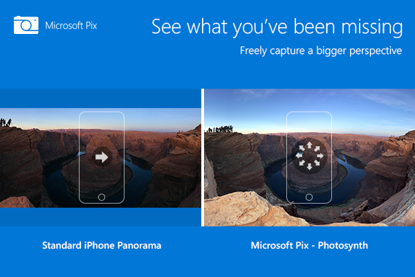 Microsoft Pix Camera App with Photosynth