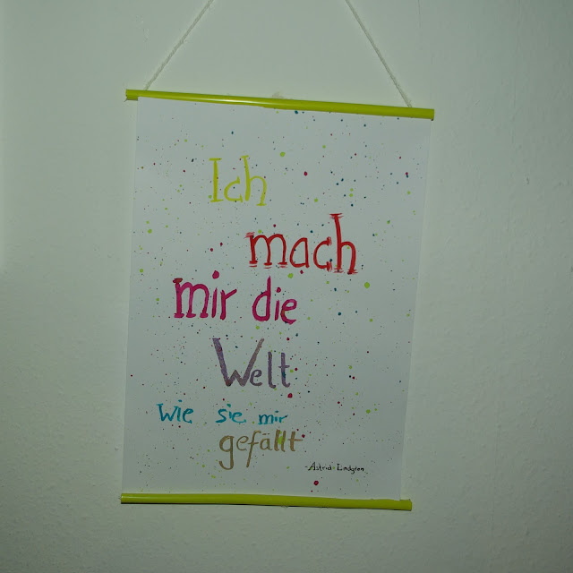 [DIY] Astrid Lindgren Lettering - Ich mach mir die Welt wie sie mir gefällt