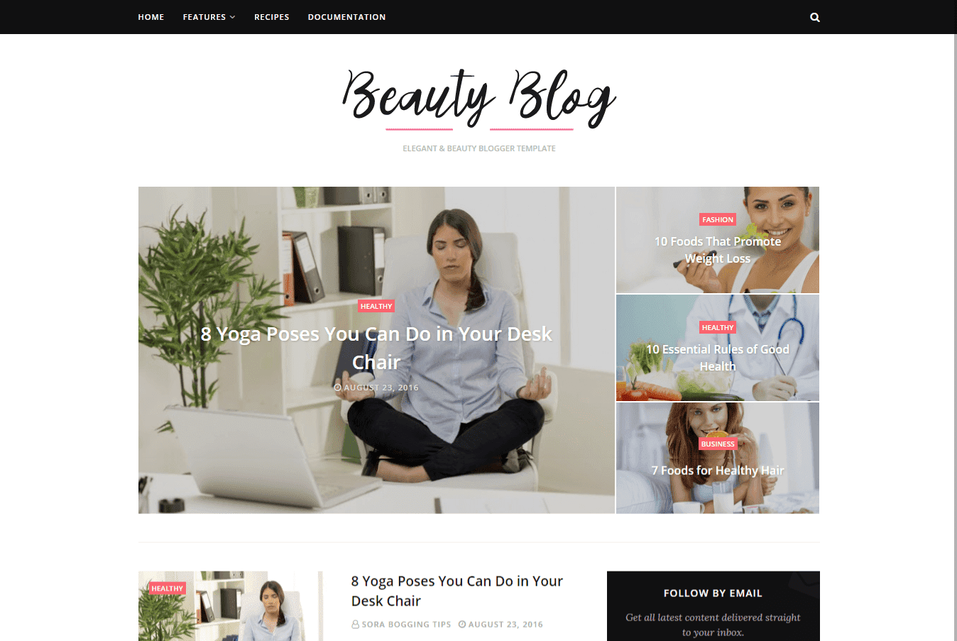 Beauty Blog Beauty Blog Clean Blogger Template