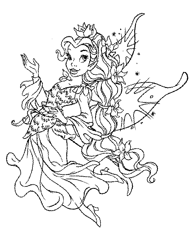 fairy and pixie coloring pages - photo #30