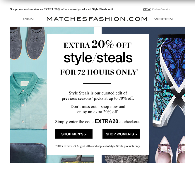 Brigadeiro: Extra 20% off code on sale items at Matches Fashion (including Marant Dicker boots, Bobby Bekett sneakers!)