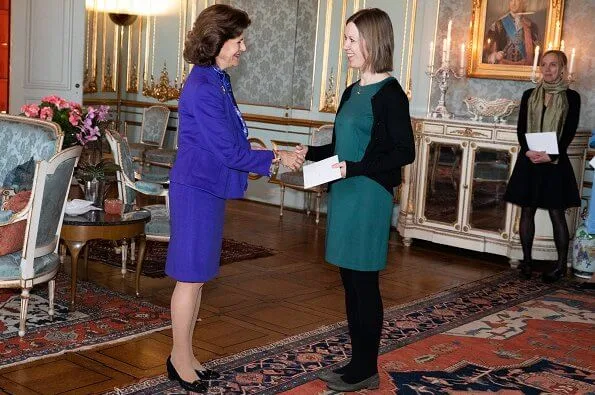 Swedish Queen Silvia handed out "Queen Silvia Jubilee Fund's Scholarships" at a ceremony held at the Royal Palace