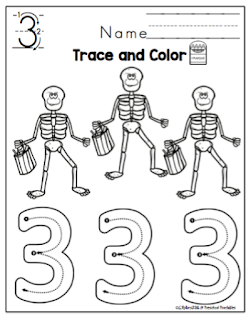 Halloween Number Practice ~ Preschool Printables