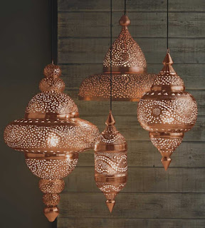 gambar lampu gantung kuningan dengan gaya arabic