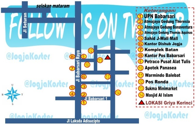 kost griya kerinci babarsari lengkap fi1601bc