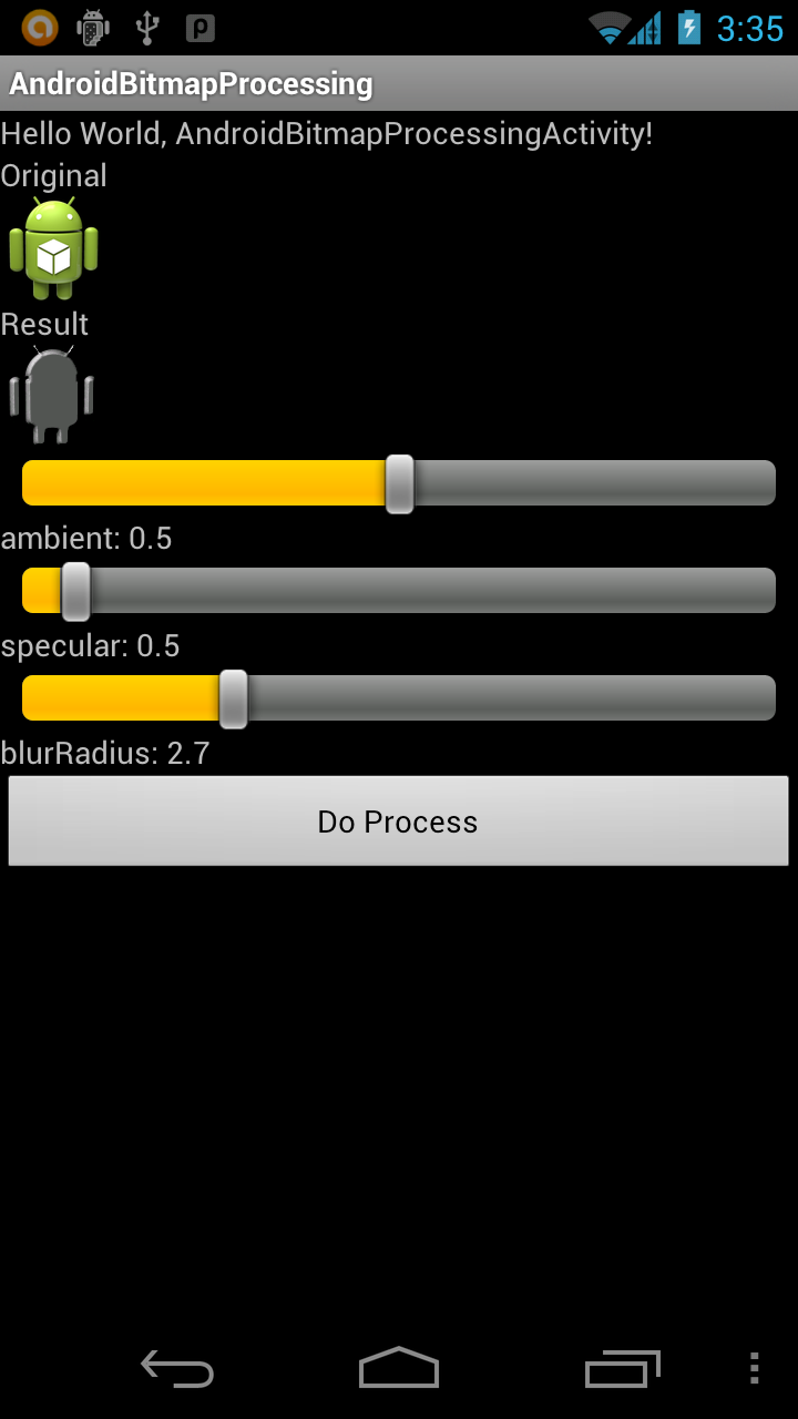 Android Coding Example of EmbossMaskFilter