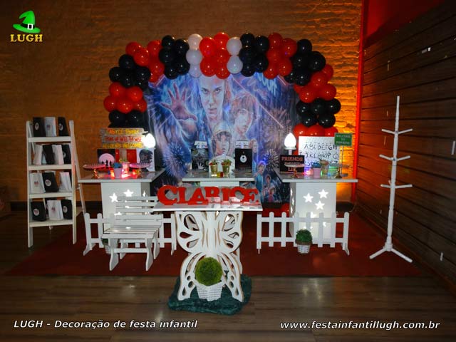 Decoração provençal para festa feminina tema Stranger Things Decoração provençal para festa feminina tema Stranger Things