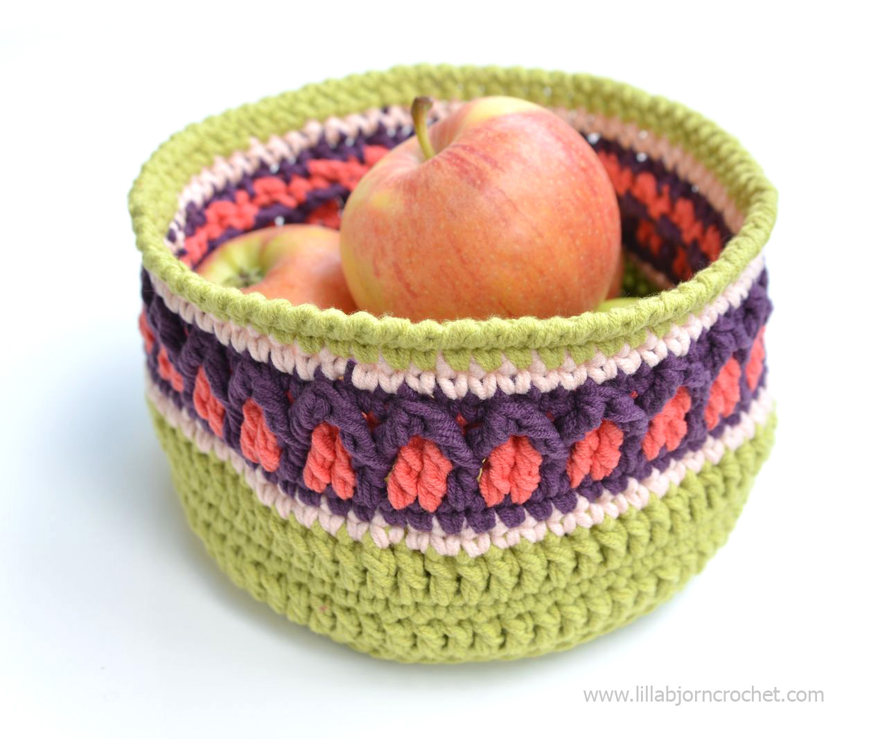 Fall Apple Basket. Free crochet pattern - by Lilla Bjorn Crochet