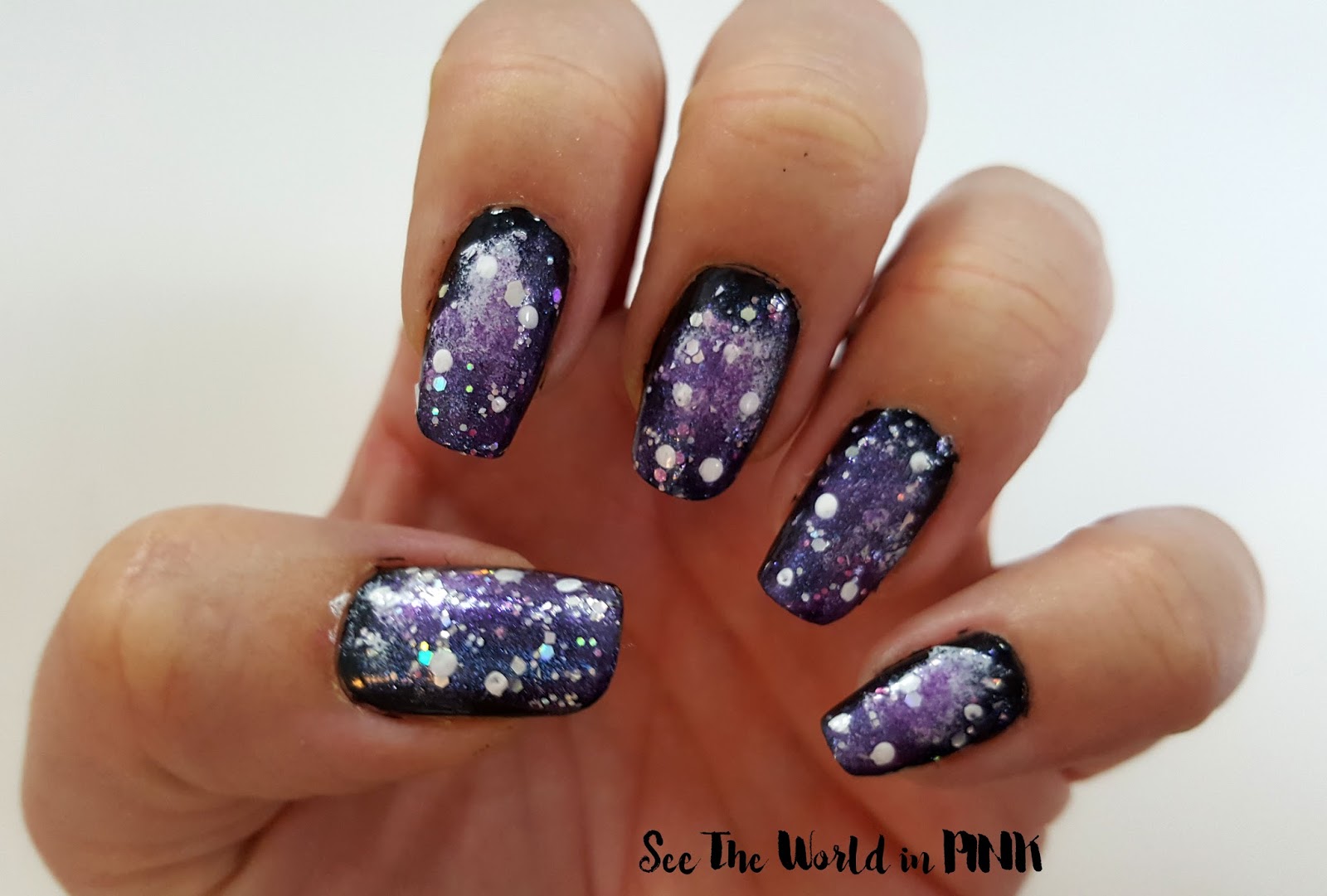 Manicure Monday Galaxy Nail Art Tutorial! See the World in PINK