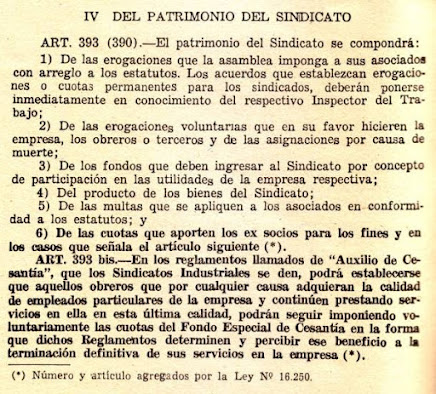 Vigente en 1973, patrimonio sindical integrado, también, por utilidades empresariales.