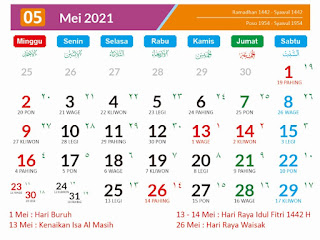 Kalender Bulan Mei 2021 dan Hari Peringatannya - Enkosa ...