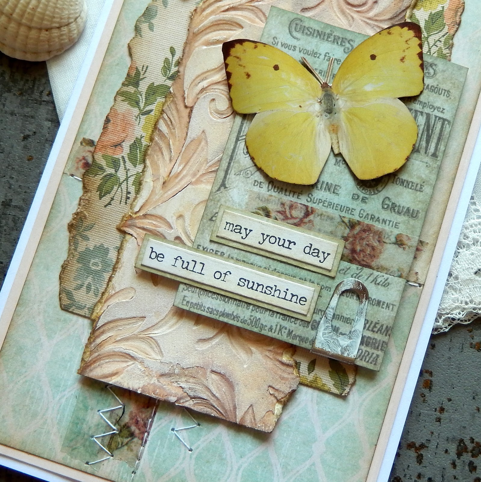 TFJB Challenge Blog Saturday Showcase Tim Holtz Botanical 3D Texture