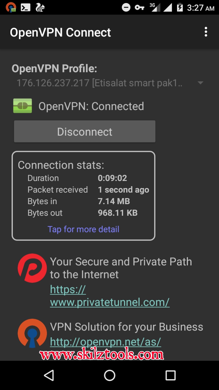 etisalat chat pack with openvpn linux