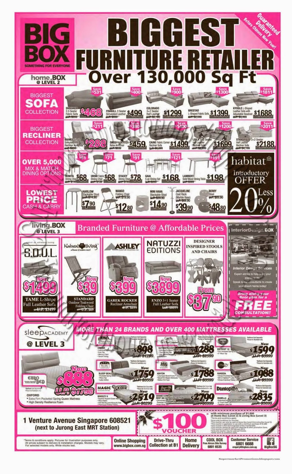 Big Box Biggest Furniture Retailer 31 January 2015 Supermarket Promotions