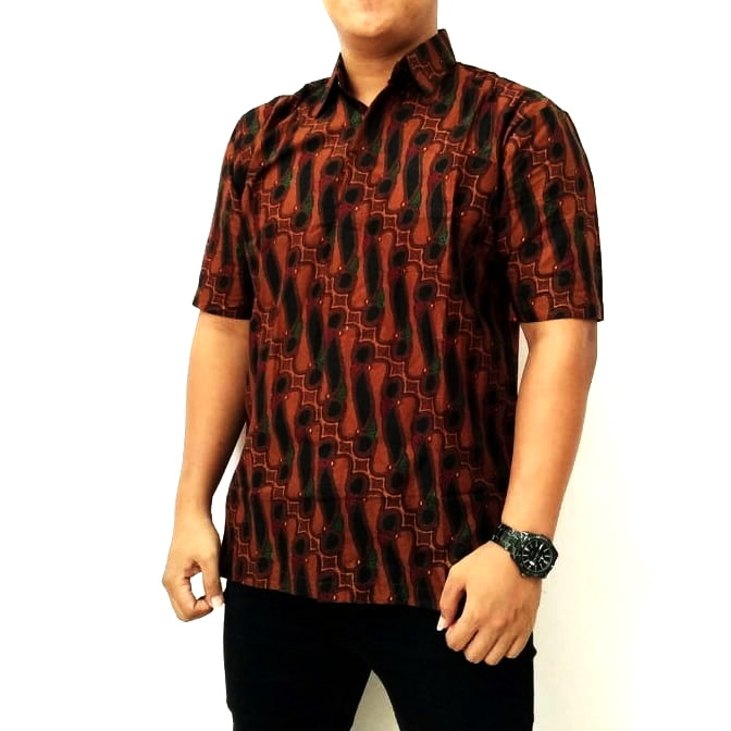 Contoh Model Baju Batik 2019 Kemeja Batik Kombinasi Pria 