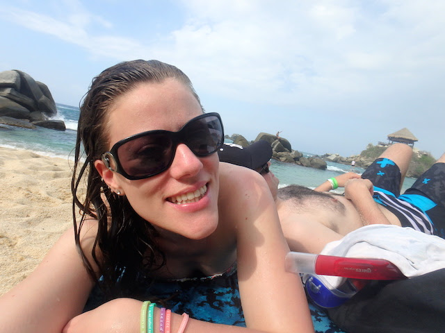 Chilling at el Cabo beach in Tayrona National Park, Colombia