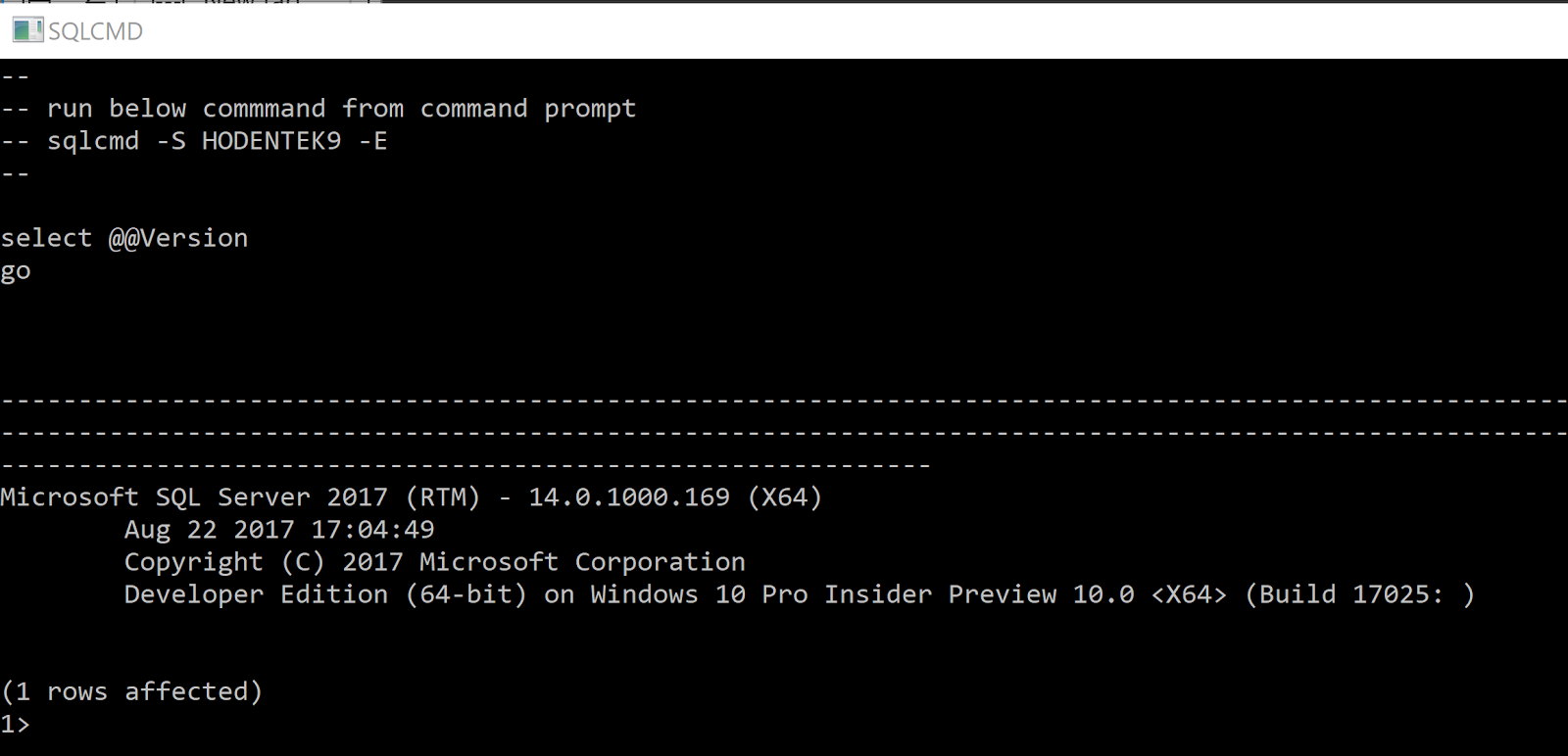HodentekMSSS: Installing SQL Server 2017 Developer on Windows 10