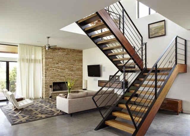 modern stair railing designs: half-turn staircase design with railing modern stair railing designs,staircase railing design ideas