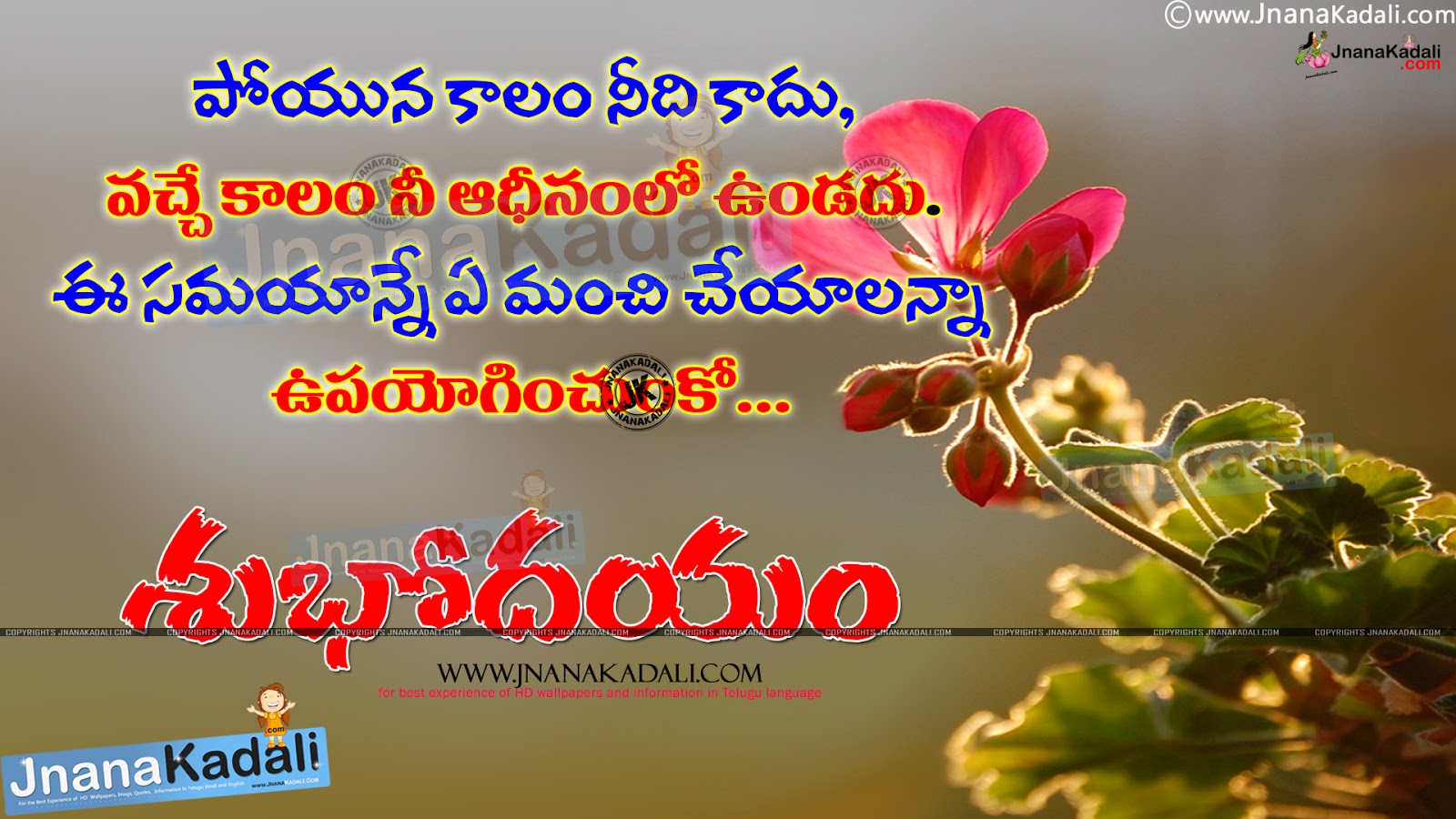 Telugu Inspirational Quotations with Good Morning Greetings Wallpapers ...