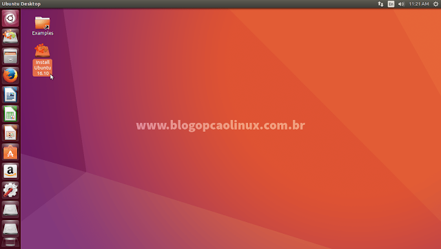 Clique em "Install Ubuntu 16.10"