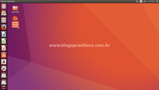 Clique em "Install Ubuntu 16.10"