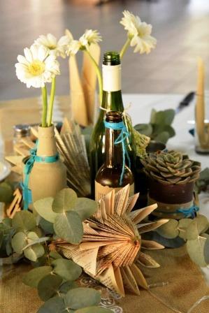 Rustic wedding table decorations 