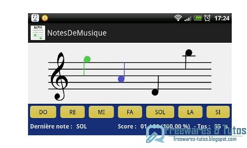 NotesDeMusique : un jeu Android pour apprendre à lire les notes de musique